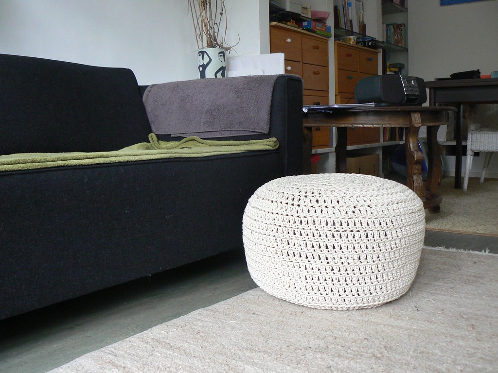 Pouf in a living room