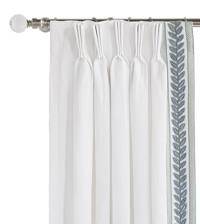 Amberlynn Velvet Leaf Luxury Curtain Panel